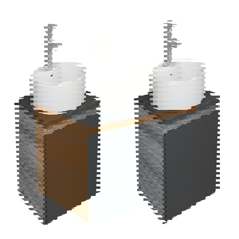 Изображение товара Тумба под раковину Bauedge Blackwood BD2677 60см с раковиной и смесителем