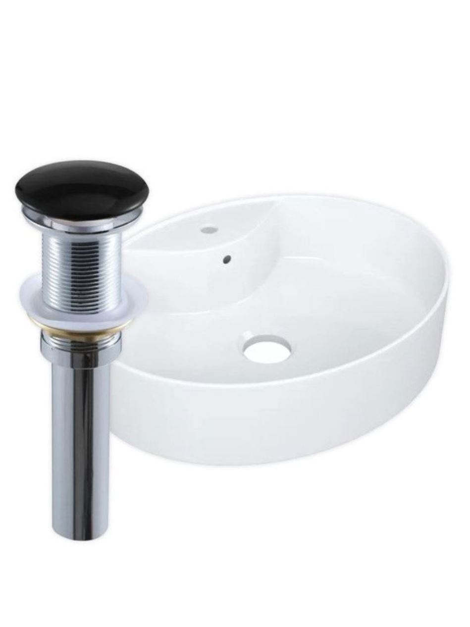 Изображение товара Накладная раковина Bauedge YBD2480 51 см белая с клик-клак