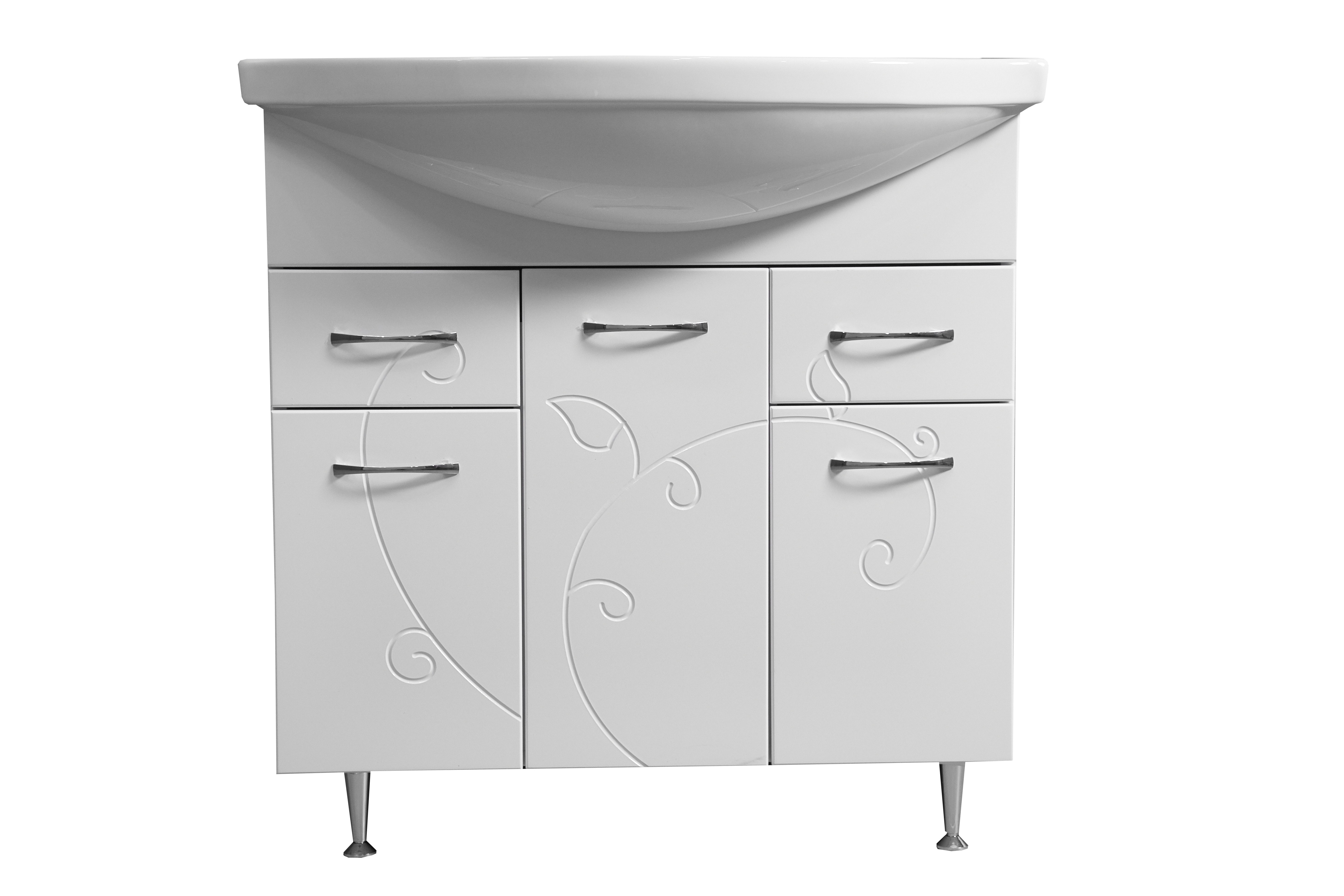 Изображение товара Тумба под раковину Stella Polar Фантазия 80 см цвет белый