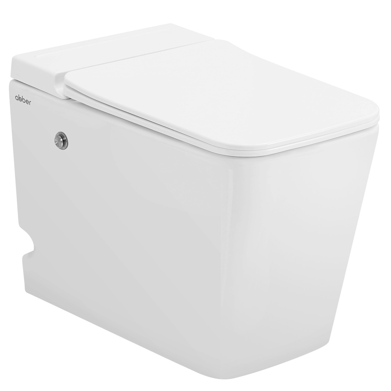 Изображение товара Унитаз приставной ABBER Rechteck AC1213P с сиденьем микролифт, белый, напольный