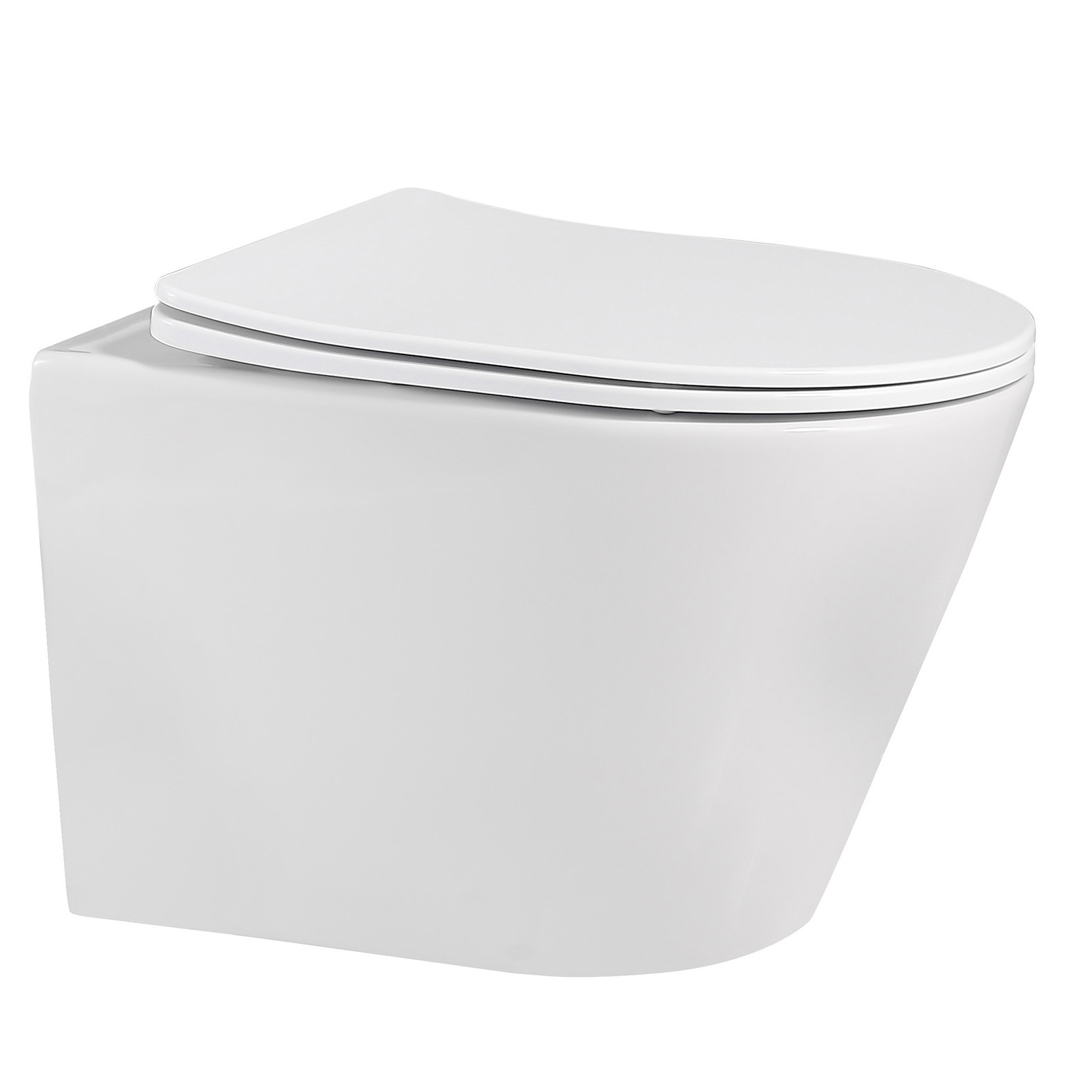 Изображение товара Подвесной безободковый унитаз ABBER Bequem AC1102 белый с сиденьем