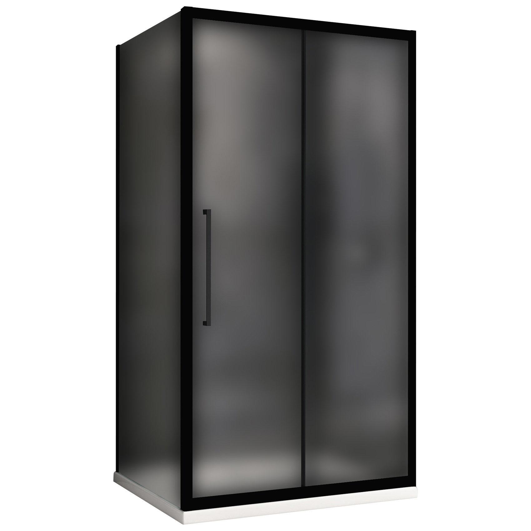 Изображение товара Душевой уголок Abber Schwarzer Diamant AG30100BMH-S70BM прямоугольный 70x100см черный профиль эффект стекла матовый