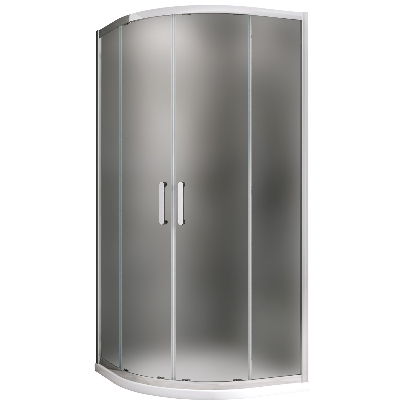 Изображение товара Душевой уголок Abber Schwarzer Diamant AG01080M 1/4 круга 80x80см хромированный профиль эффект стекла матовый