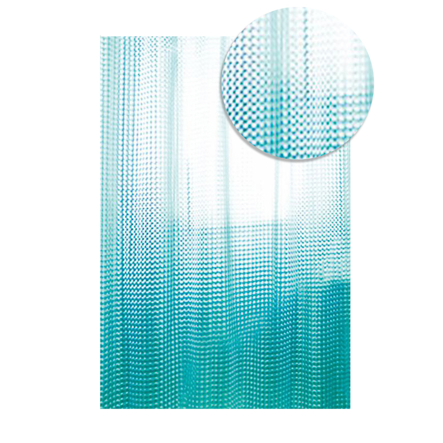 Изображение товара Шторка для ванной комнаты ZENFORT 104210 180x180см цвет зеленый