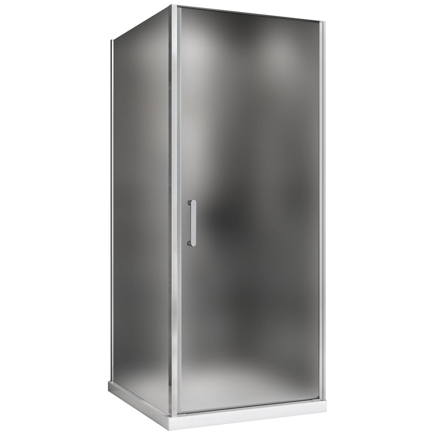 Изображение товара Душевой уголок Abber Sonnenstrand AG04080M-S100M прямоугольный 100x80см серебро профиль эффект стекла матовый