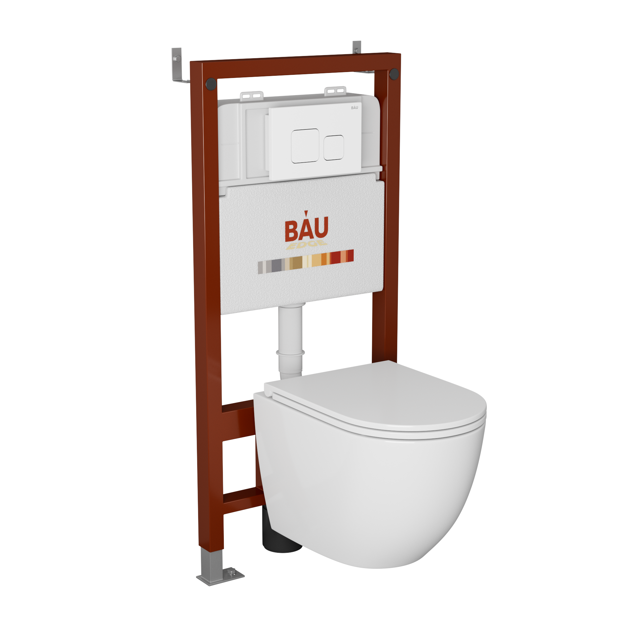 Изображение товара Комплект инсталляции и унитаз безободковый BAU Dream 52х36 Hurricane-2 с микролифтом