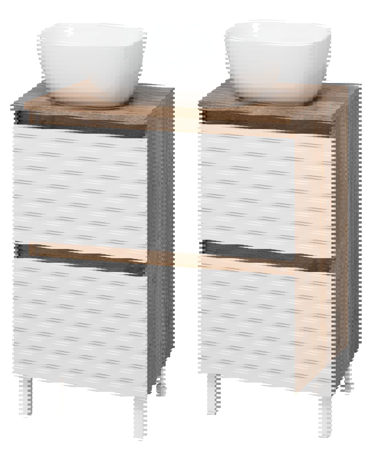 Тумба под раковину Brevita Dakota DAK-07060-19/01-2Я 60см цвет белый ️ ...