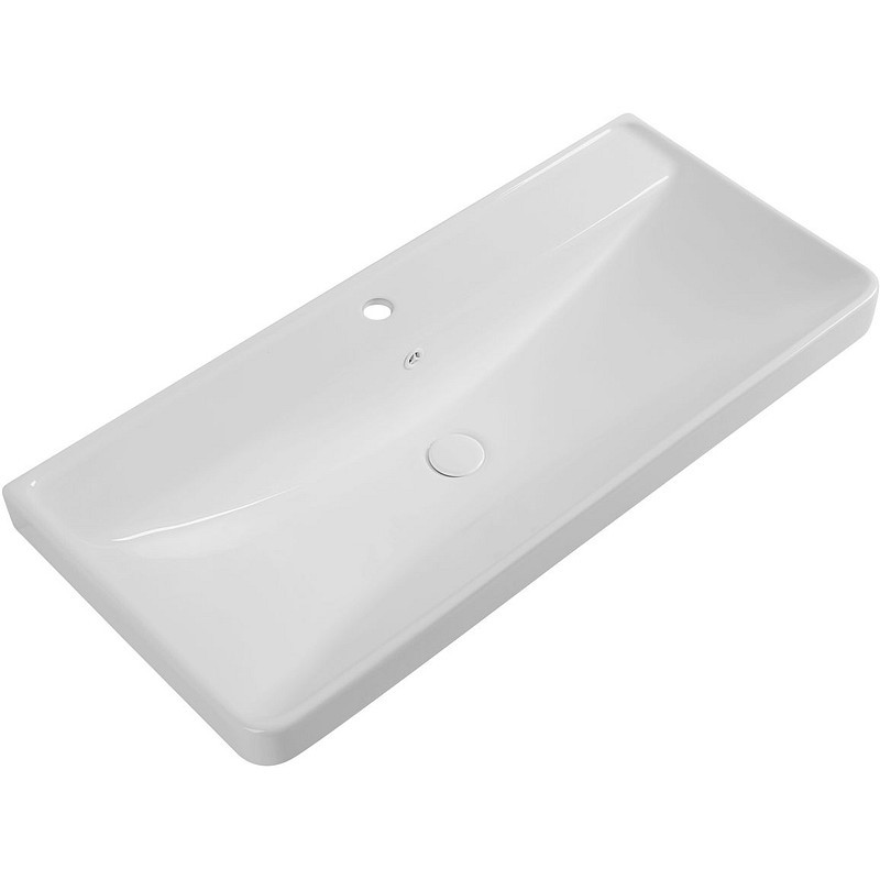 Изображение товара Раковина мебельная Aquanet Ирис 100 101x20x47 см белый глянцевый