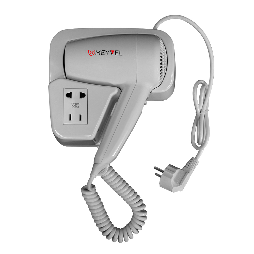 Изображение товара Настенный фен для волос MEYVEL MF4S 1300 Вт белый с защитой от перегрева