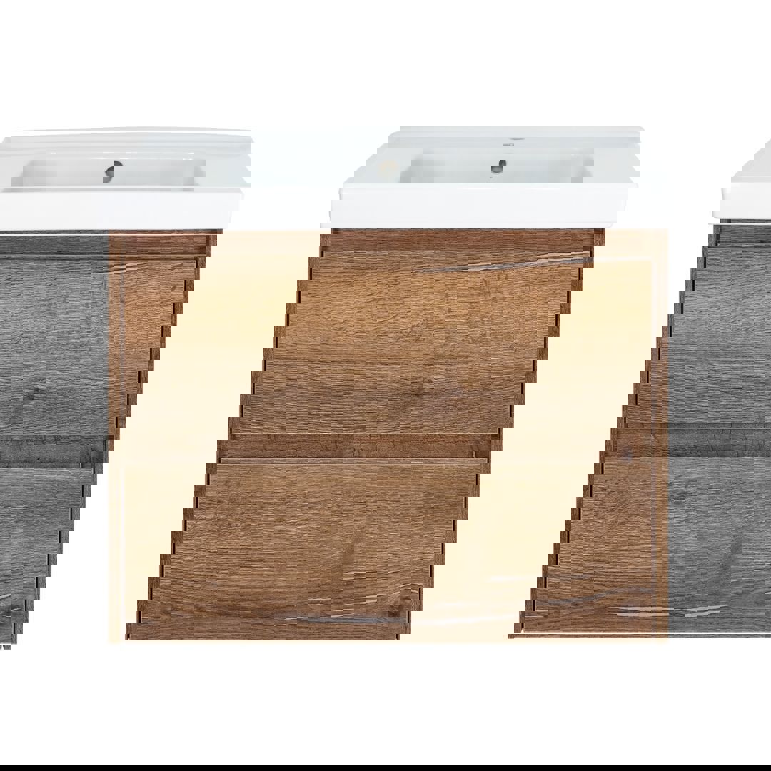 Изображение товара Тумба Brevita Dallas 60 см с раковиной Dreja Grace 60 - коричневый