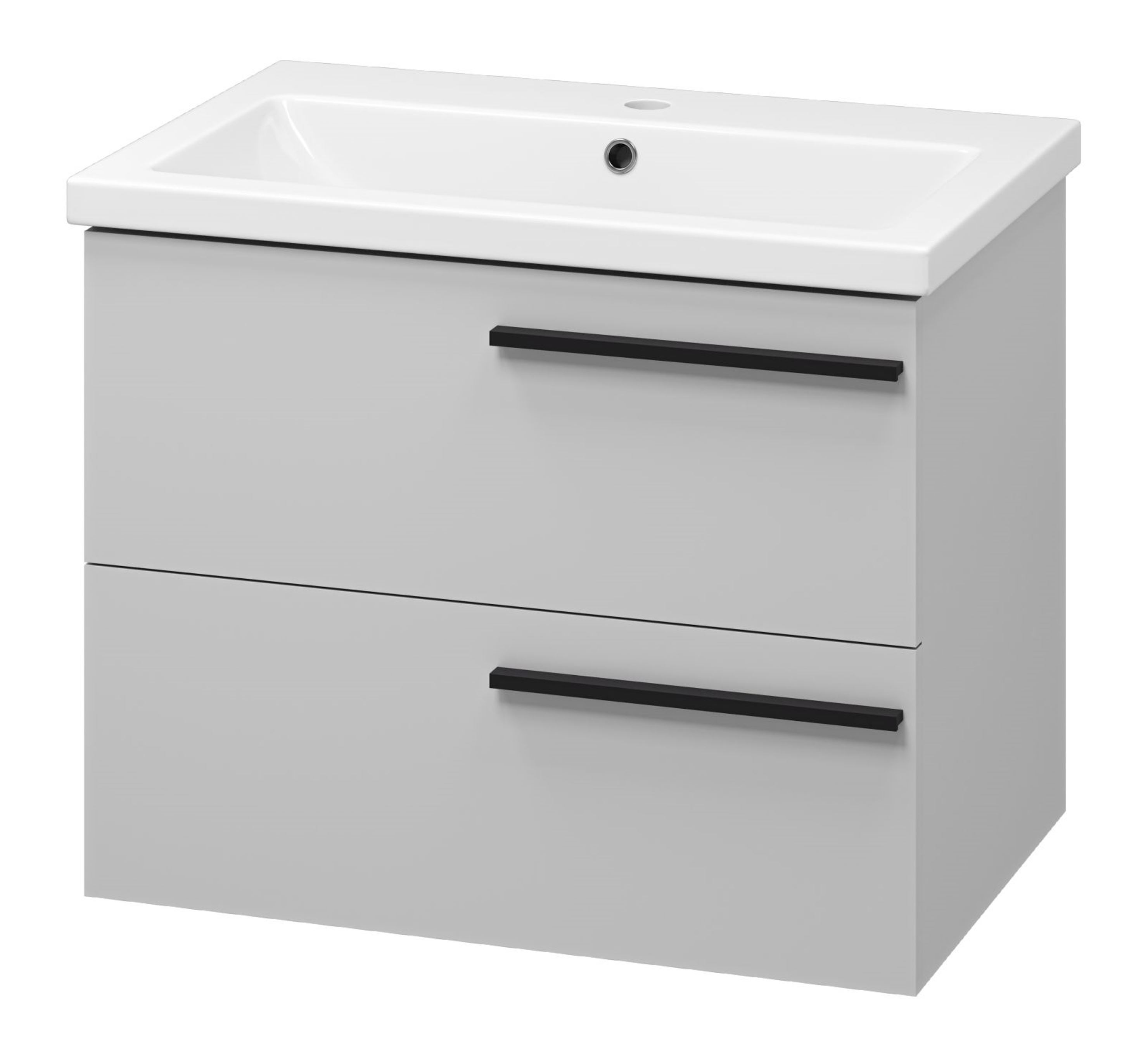 Изображение товара Тумба под раковину Misty УТ000015683 67см подвесная цвет серый