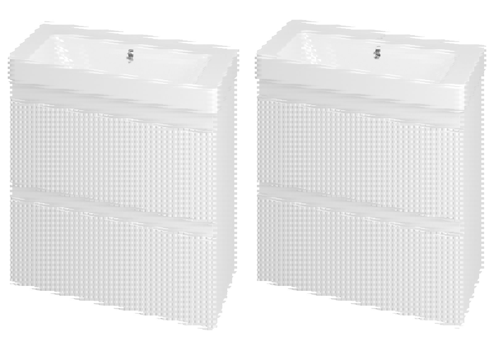 Изображение товара Тумба Brevita Victory 105 с раковиной белая — подвесная, 101x45x49 см