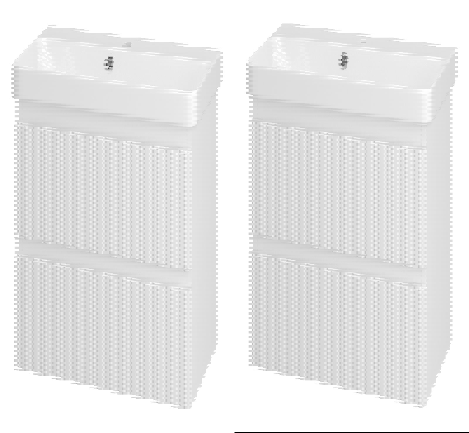 Изображение товара Тумба Brevita Victory 70 с раковиной белая — подвесная, 66×37×49 см