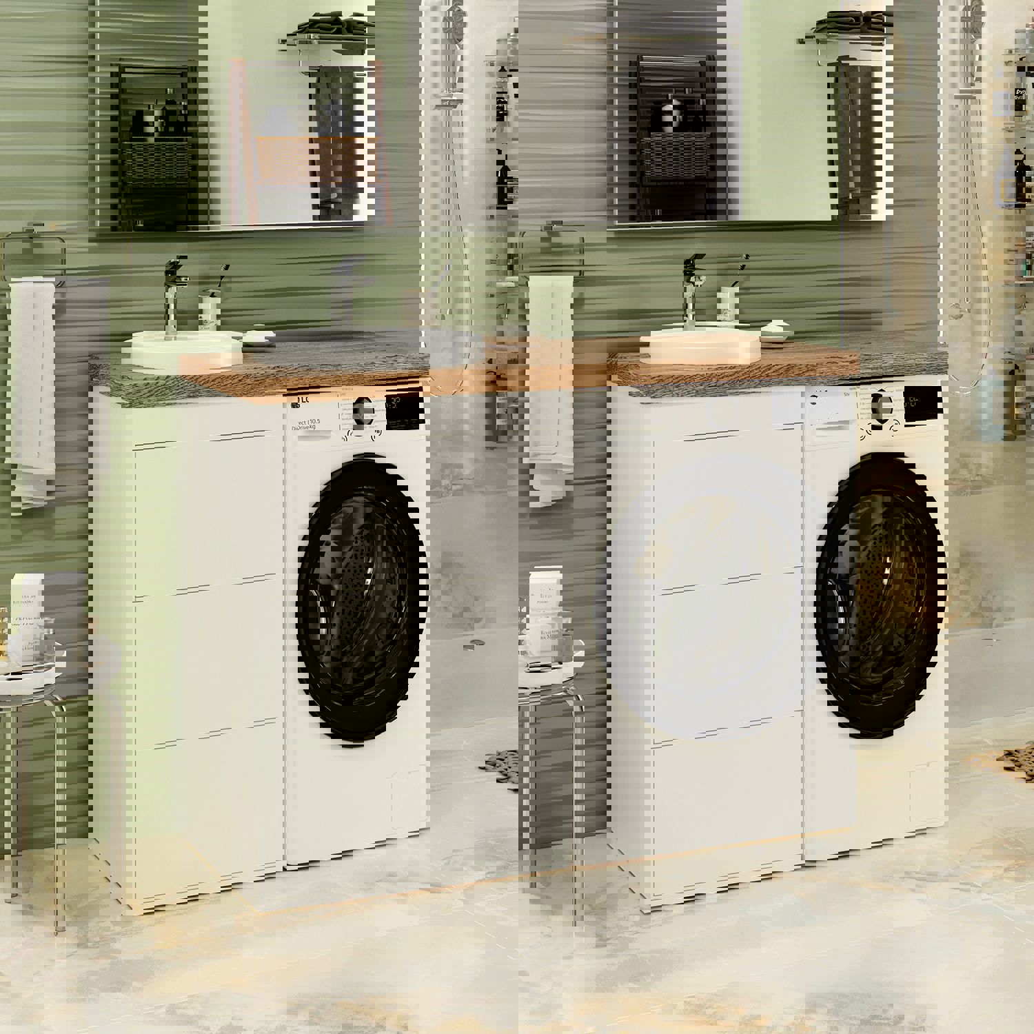 Изображение товара Тумба под раковину Brevita 120см белая с ящиками и раковиной