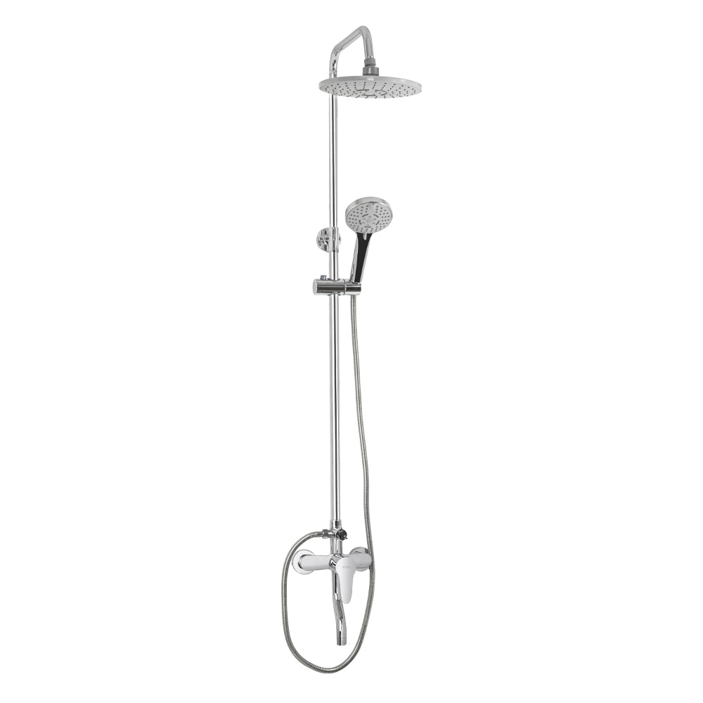 Изображение товара Душевая стойка Brimix С тропическим душем 3069 1 режимная цвет хром