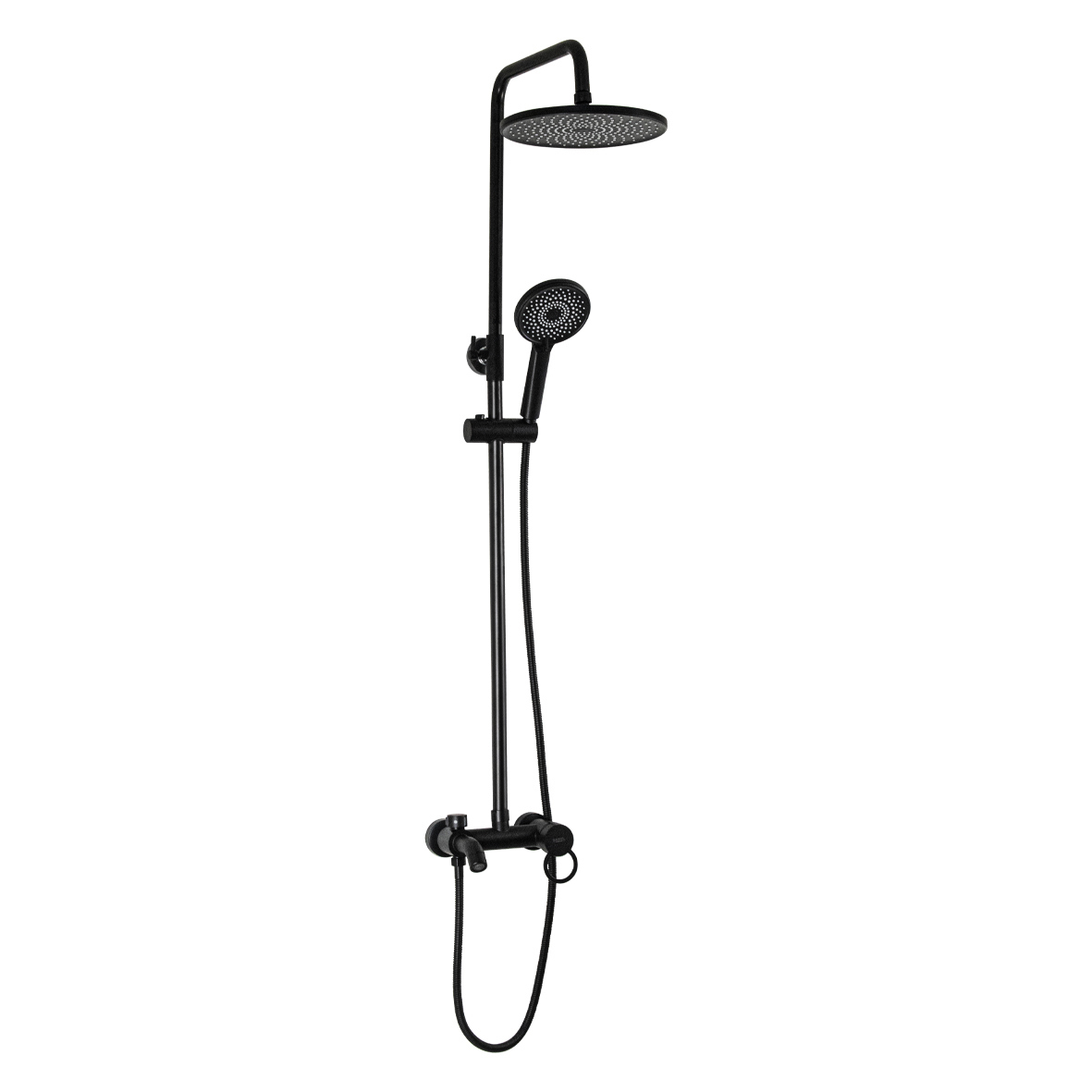 Изображение товара Душевая стойка Brimix С тропическим душем 3186 1 режимная цвет черный