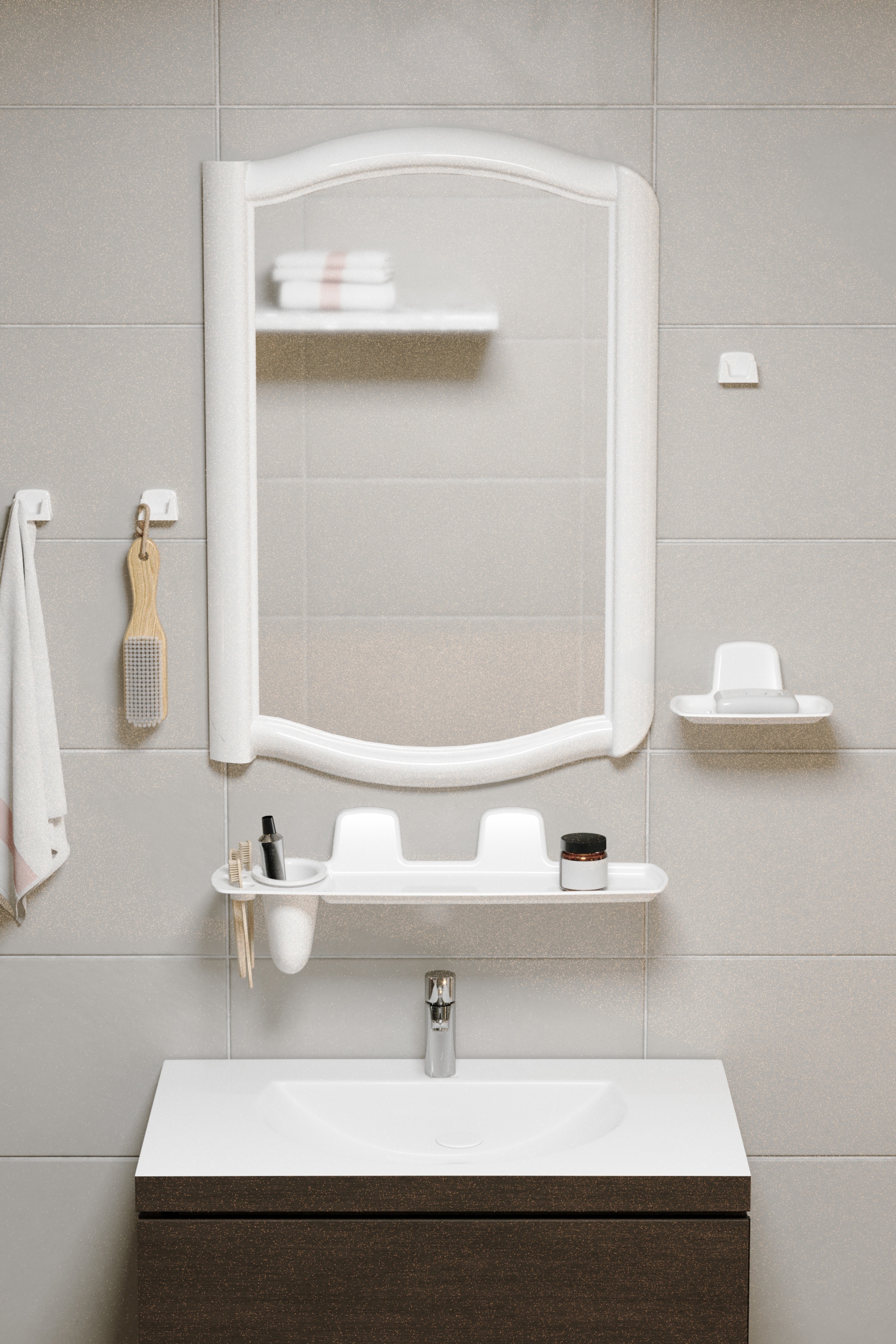 Изображение товара Зеркало для ванной комнаты Berossi НВ 04101000 35x52см цвет белый