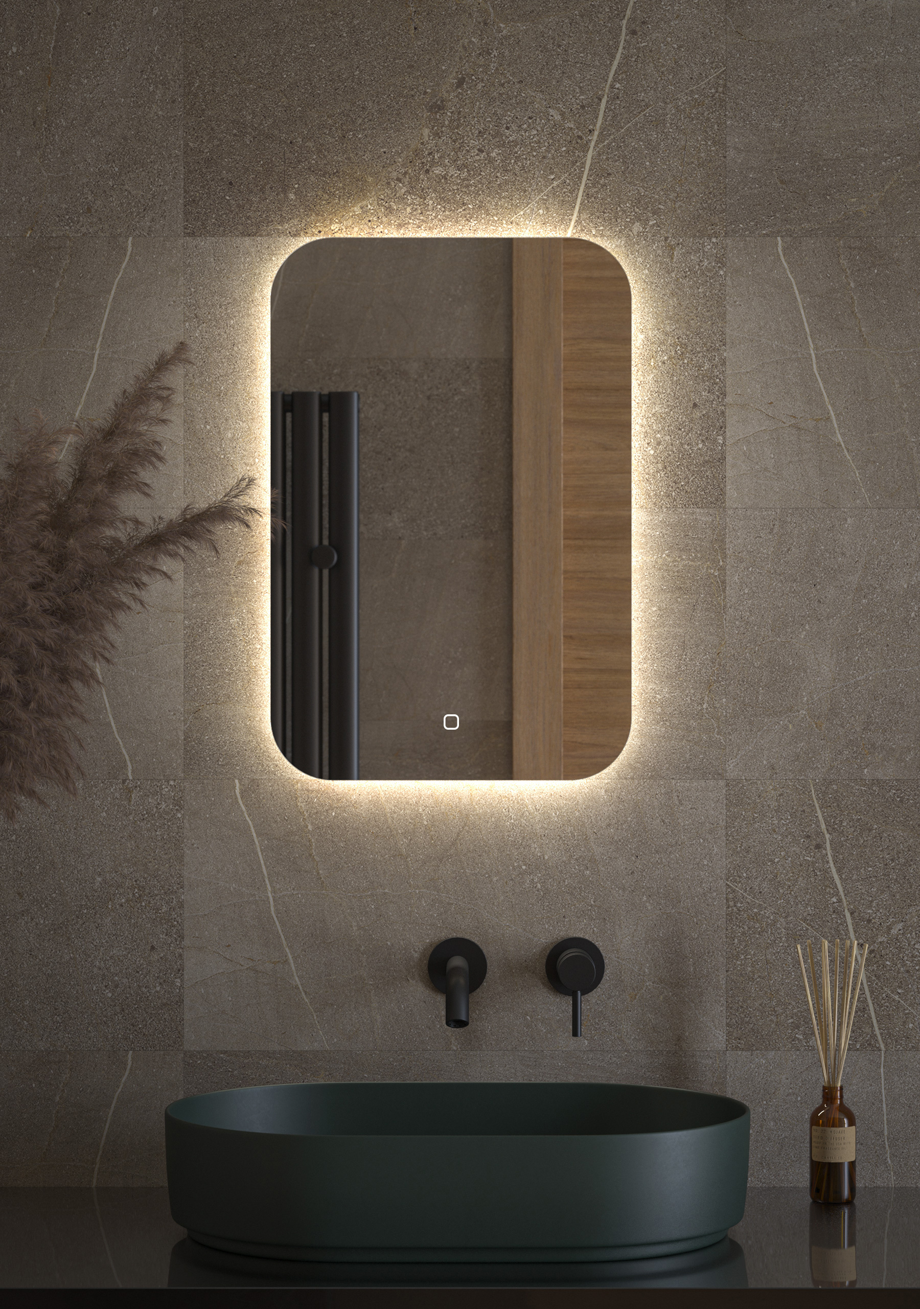 Изображение товара Зеркало для ванной Defesto Opti DF 2802S с подсветкой 40x60см