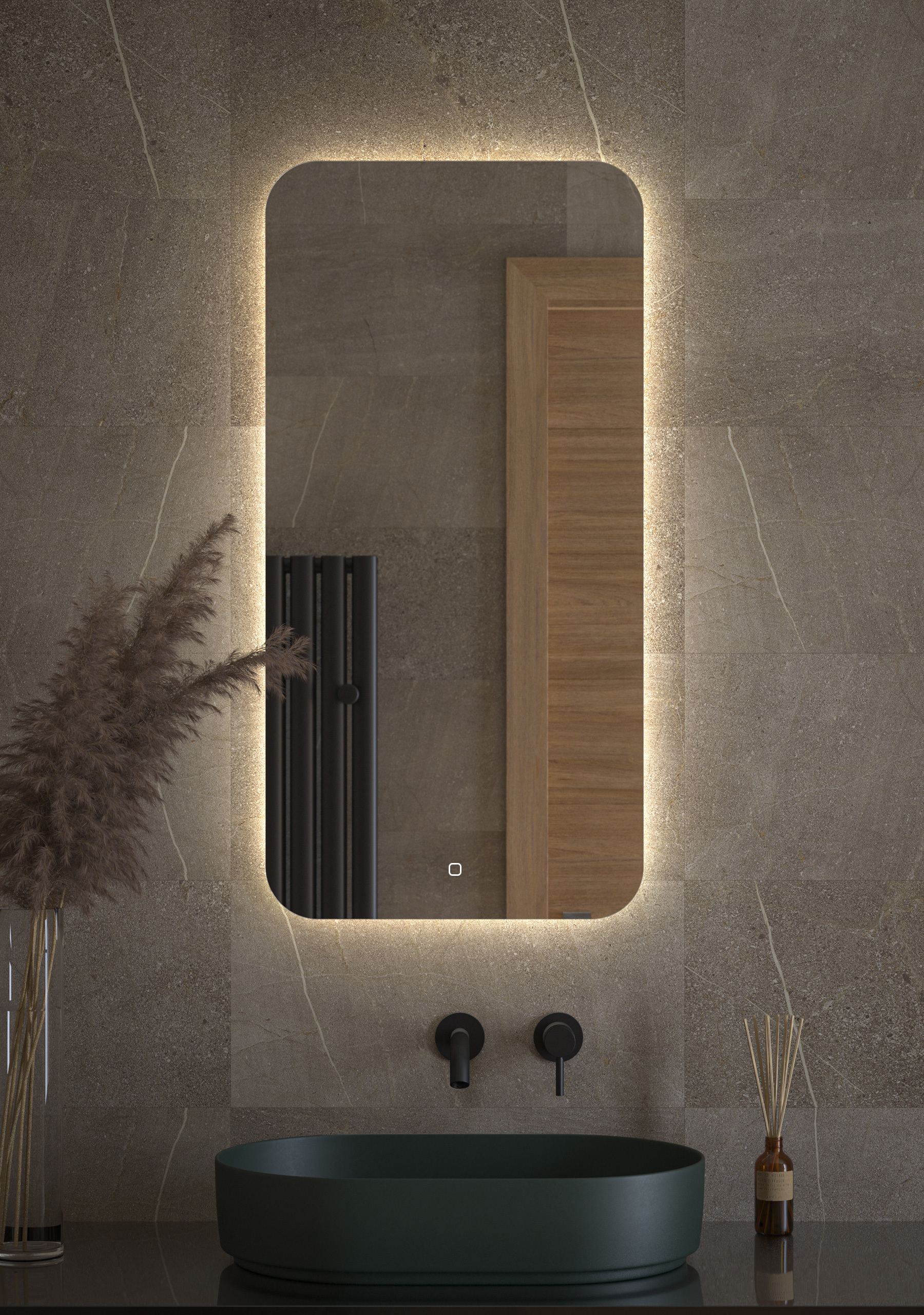 Изображение товара Зеркало для ванной Defesto Opti DF 2805S с подсветкой 50x100см