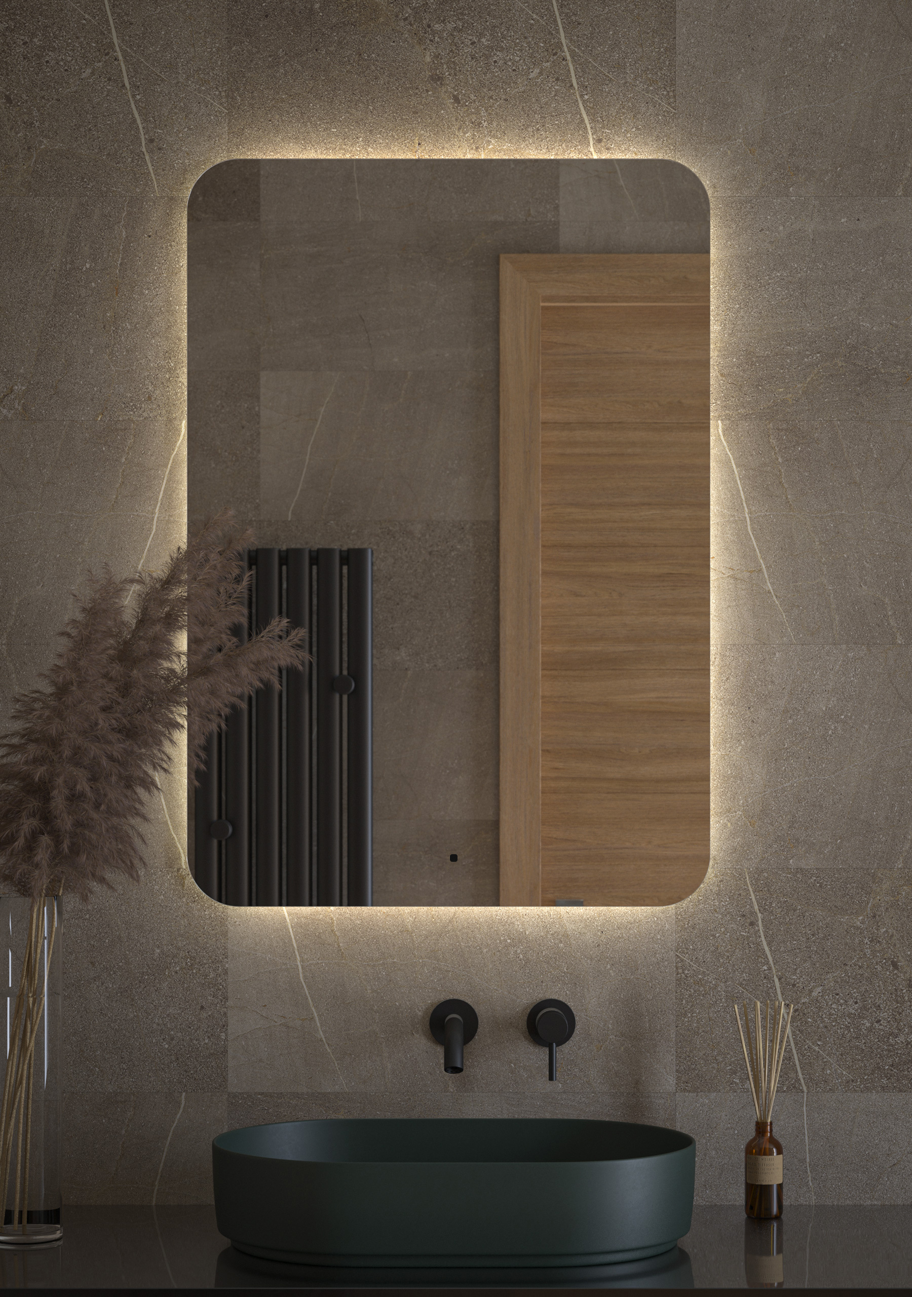 Изображение товара Зеркало для ванной Defesto Opti DF 2809R с подсветкой 70x100см