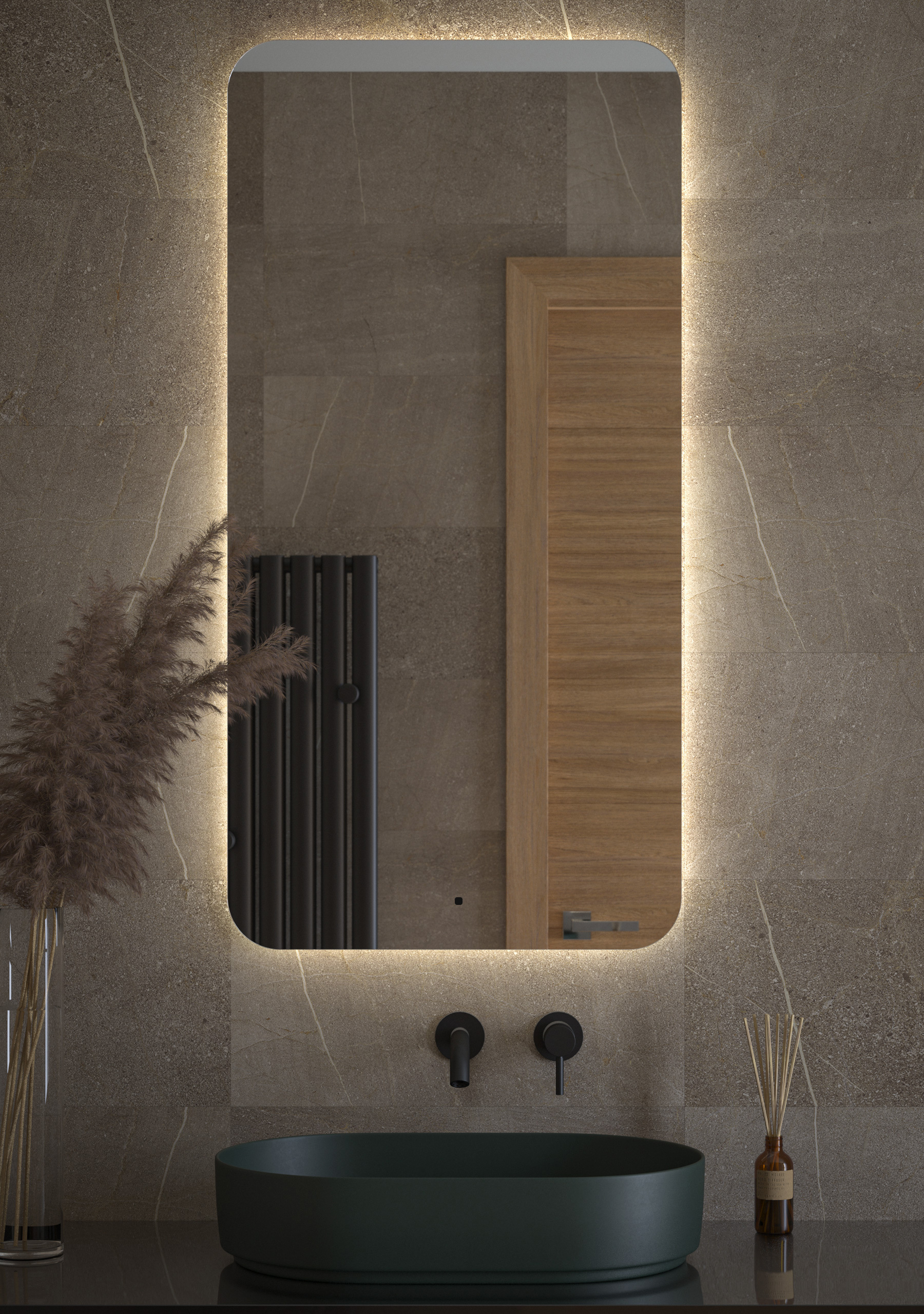 Изображение товара Зеркало DEFESTO Opti DF 2808R с подсветкой 60x120 см