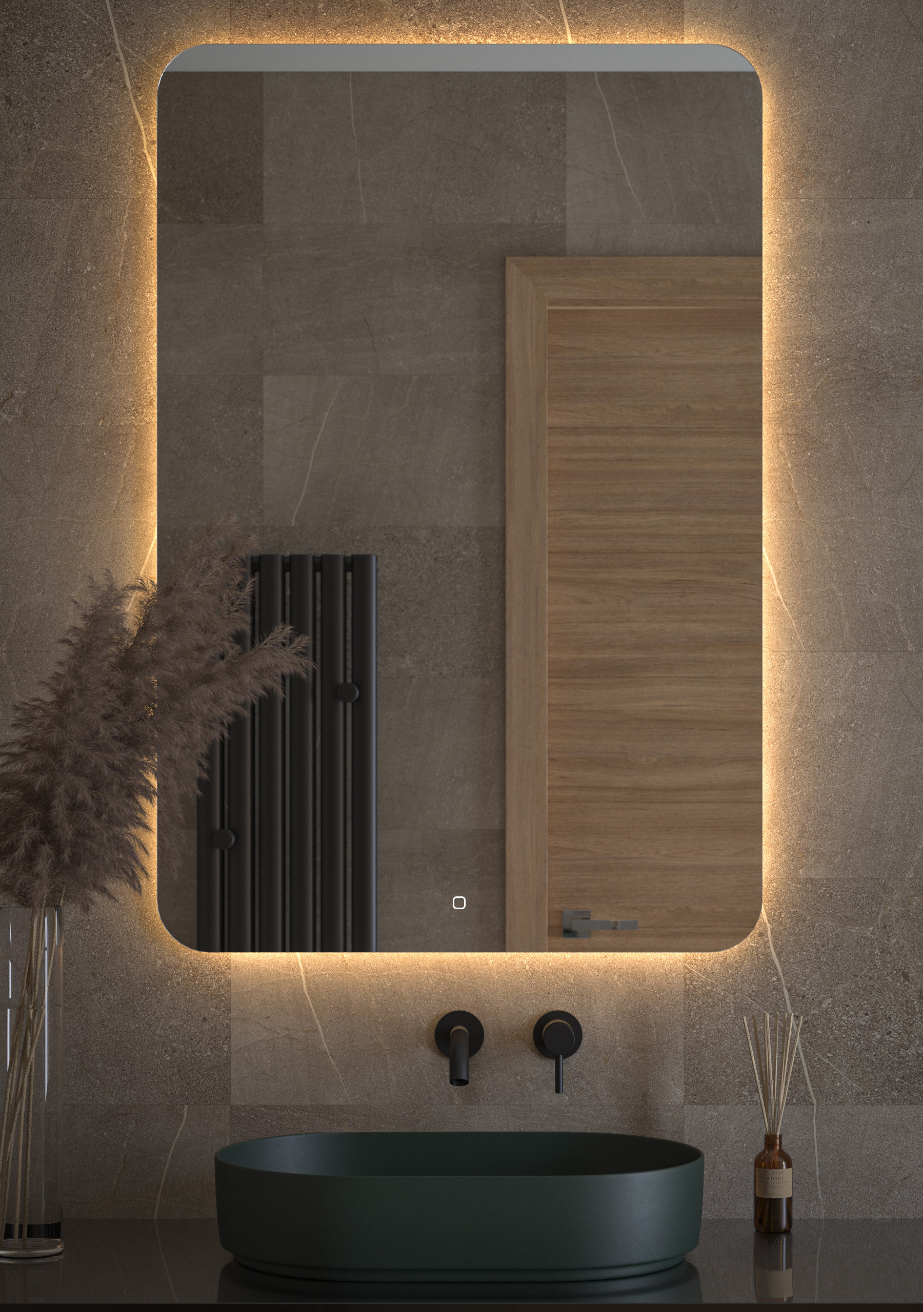 Изображение товара Зеркало для ванной Defesto Opti DF 2820S с подсветкой 80x120см