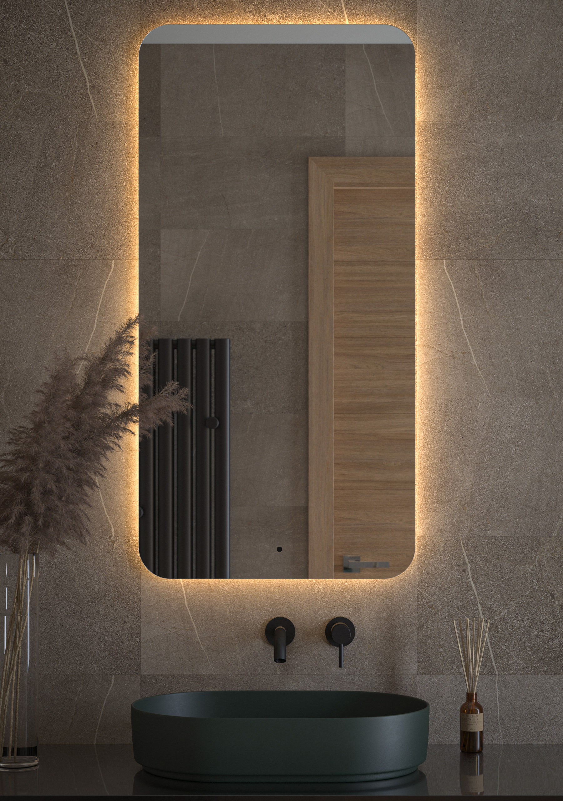 Изображение товара Зеркало для ванной Defesto Opti DF 2818R с подсветкой 60x120см