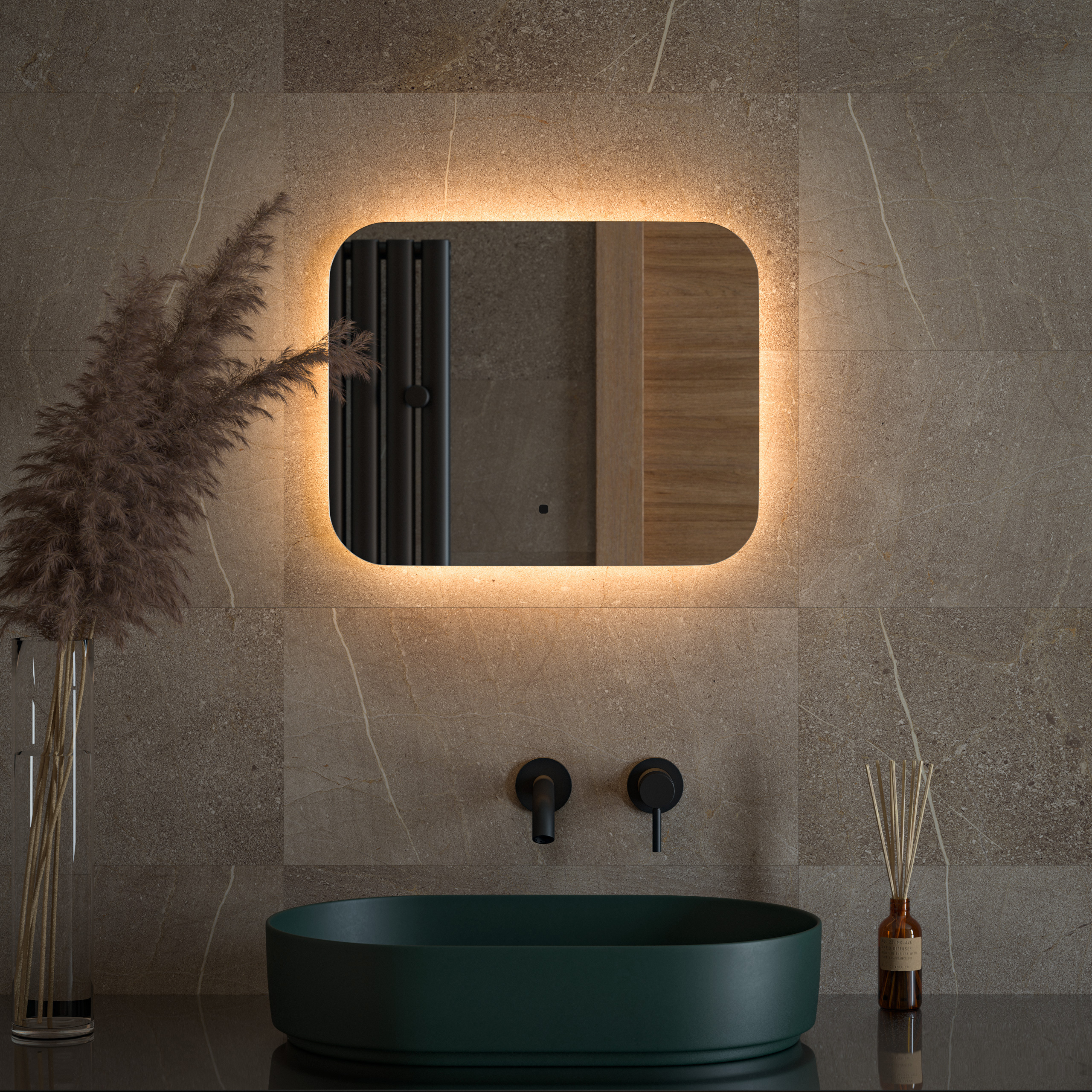 Изображение товара Зеркало для ванной Defesto Opti DF 2811RH с подсветкой 50x40см