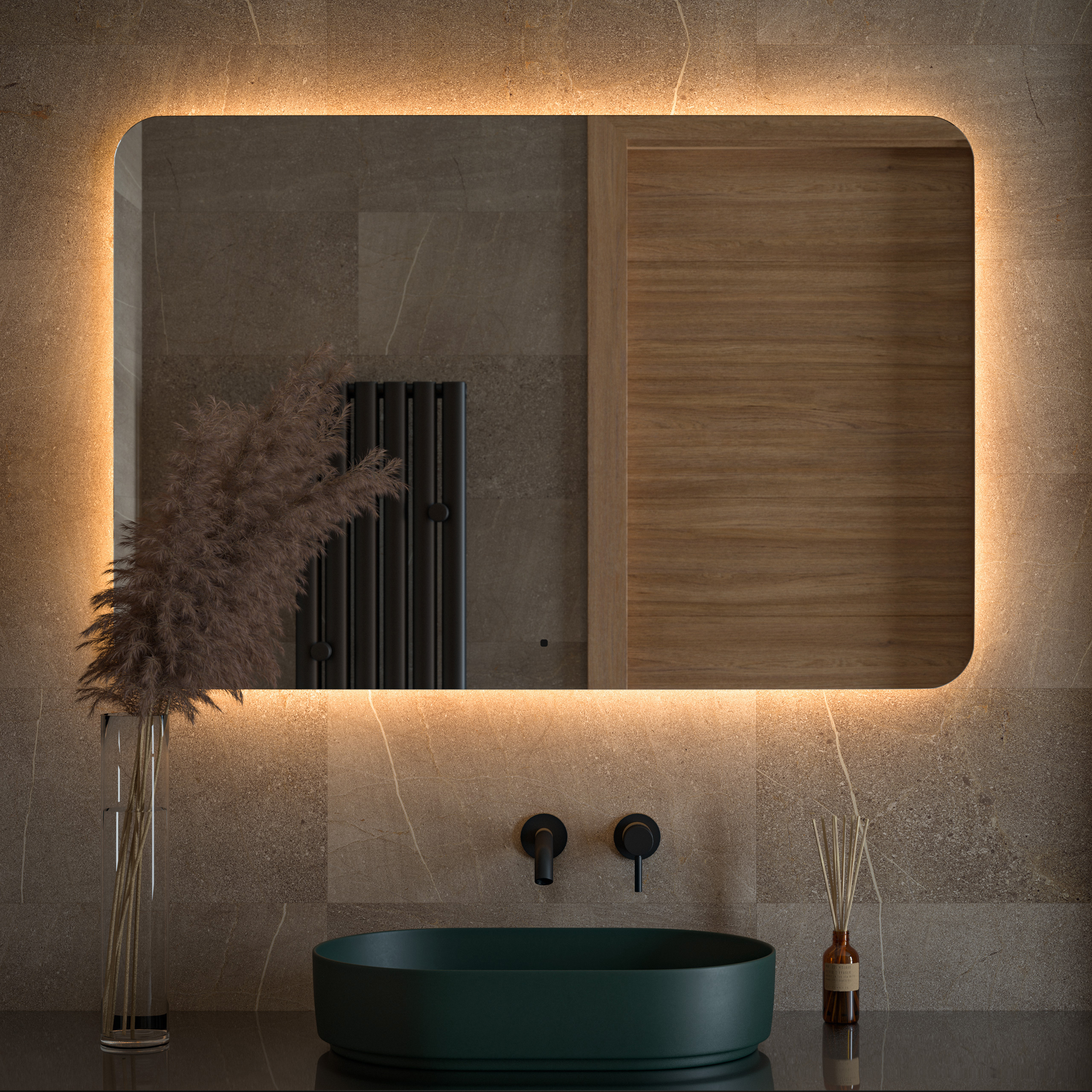 Изображение товара Зеркало для ванной Defesto Opti DF 2820RH с подсветкой 120x80см