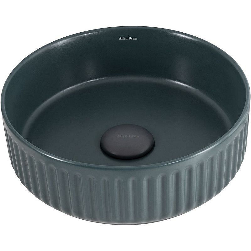 Изображение товара Накладная раковина Allen Brau Fantasy Line 36 см зеленая без отверстий для смесителя