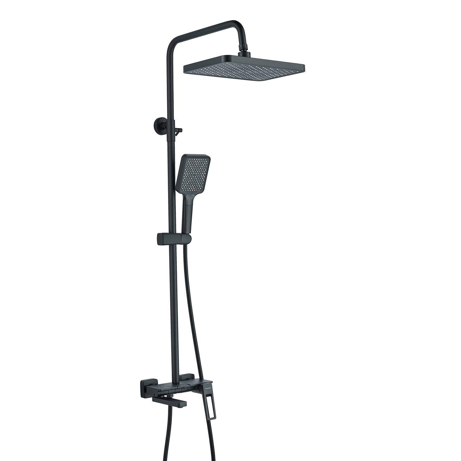 Изображение товара Душевая система Shevanik S6826H черная с регулировкой и 3 режимами работы