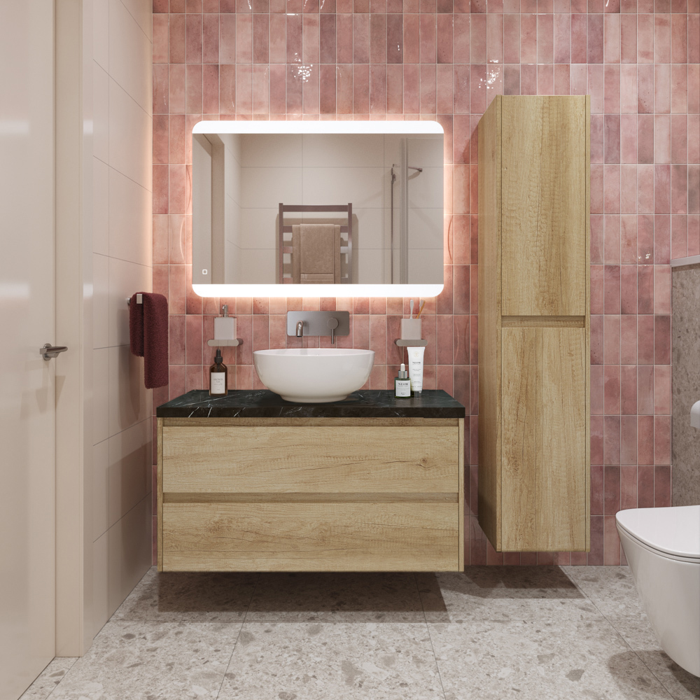 Изображение товара Тумба со столешницей и накладной раковиной подвесная BelBagno KRAFT 80 kraft80rnn-kepmno-1077-set