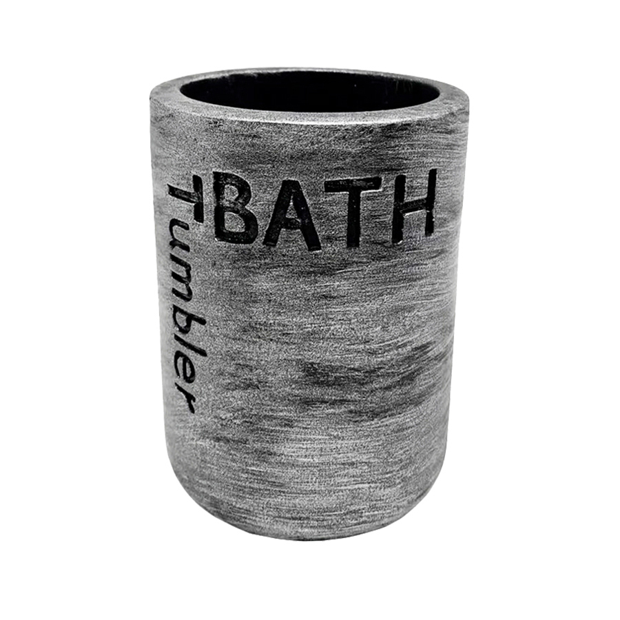 Изображение товара Стакан для зубных щеток DELPHINIUM 106323 из известняка черный для эко интерьера