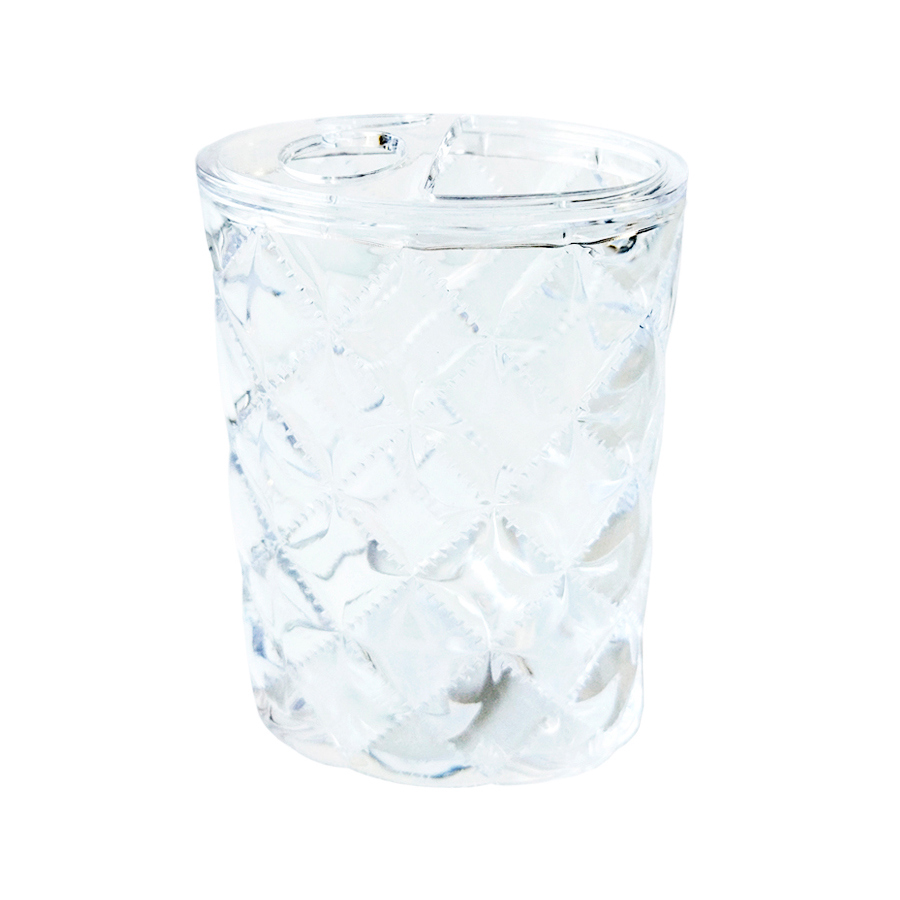 Изображение товара Стакан для зубных щеток DELPHINIUM 106313 пластик цвет бесцветный, прозрачный