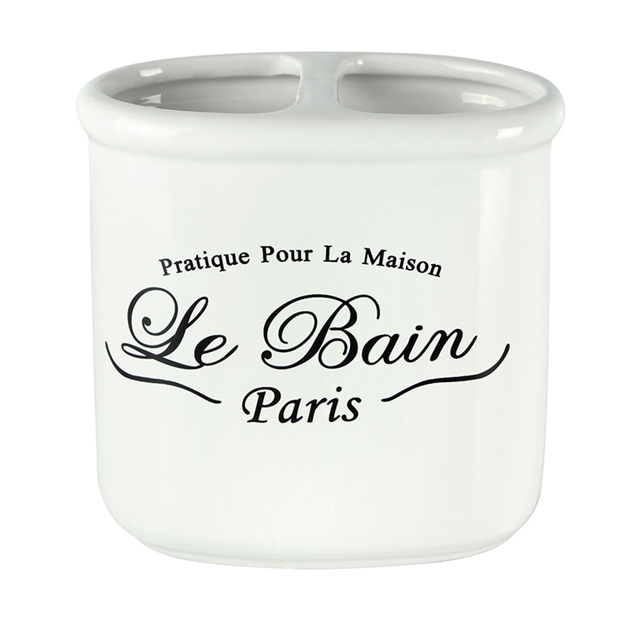 Изображение товара Стакан для зубных щеток DELPHINIUM 106236 керамика цвет белый