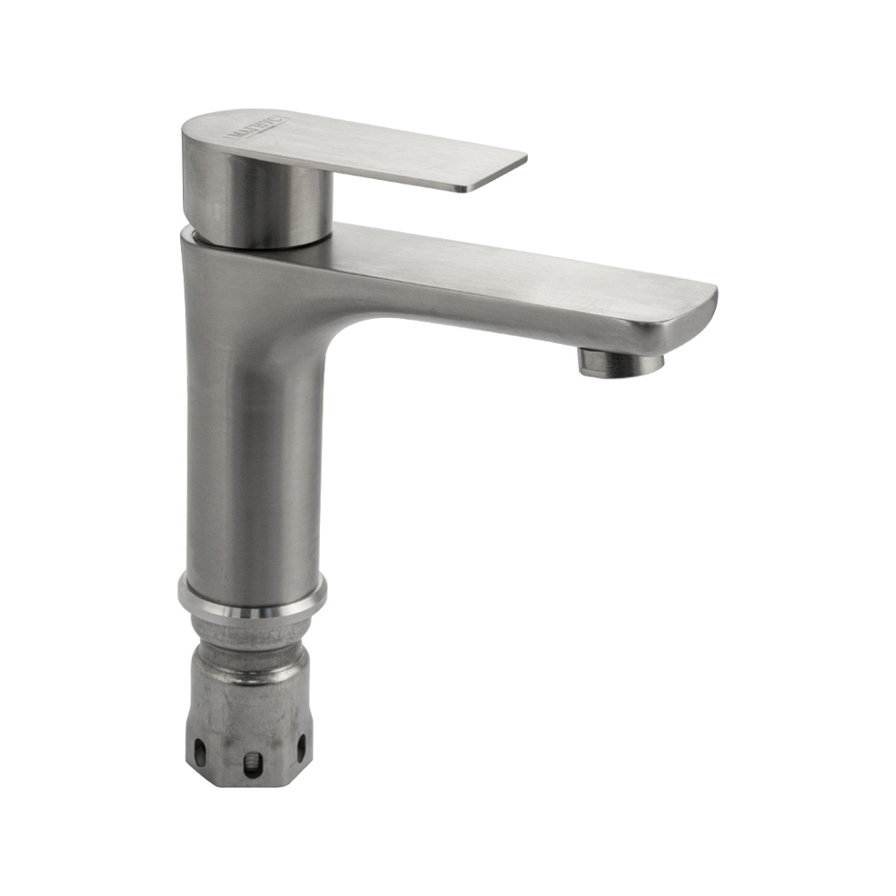 Изображение товара Смеситель Magnus 9446 для раковины с однорычажным управлением, сатиновый металл