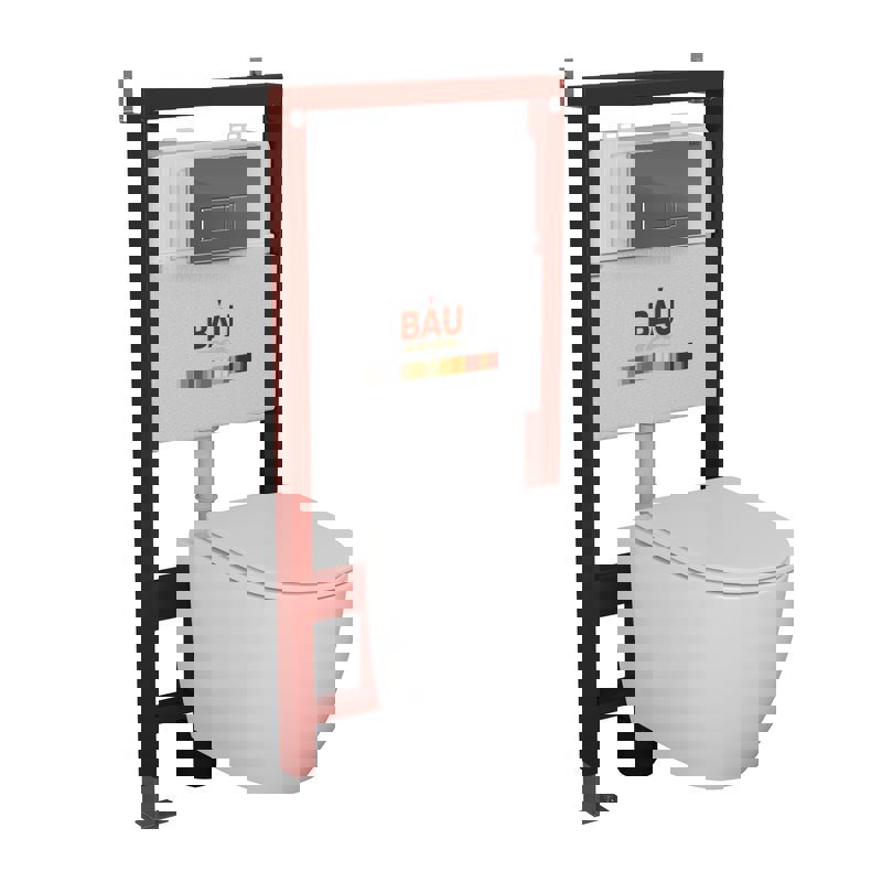 Изображение товара Комплект инсталляции с унитазом Bauedge Q111300-BL0001-Q00007 белый