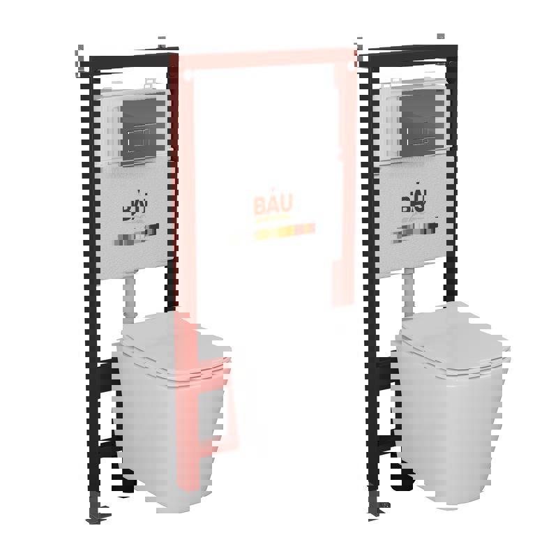 Изображение товара Комплект инсталляция с унитазом Bauedge Q111300-BS0002-Q00007 белый