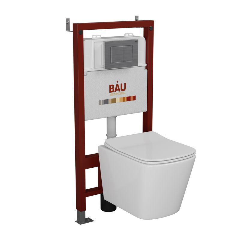Изображение товара Комплект инсталляция с унитазом Bauedge Q111300-BS0002-Q00009 белый
