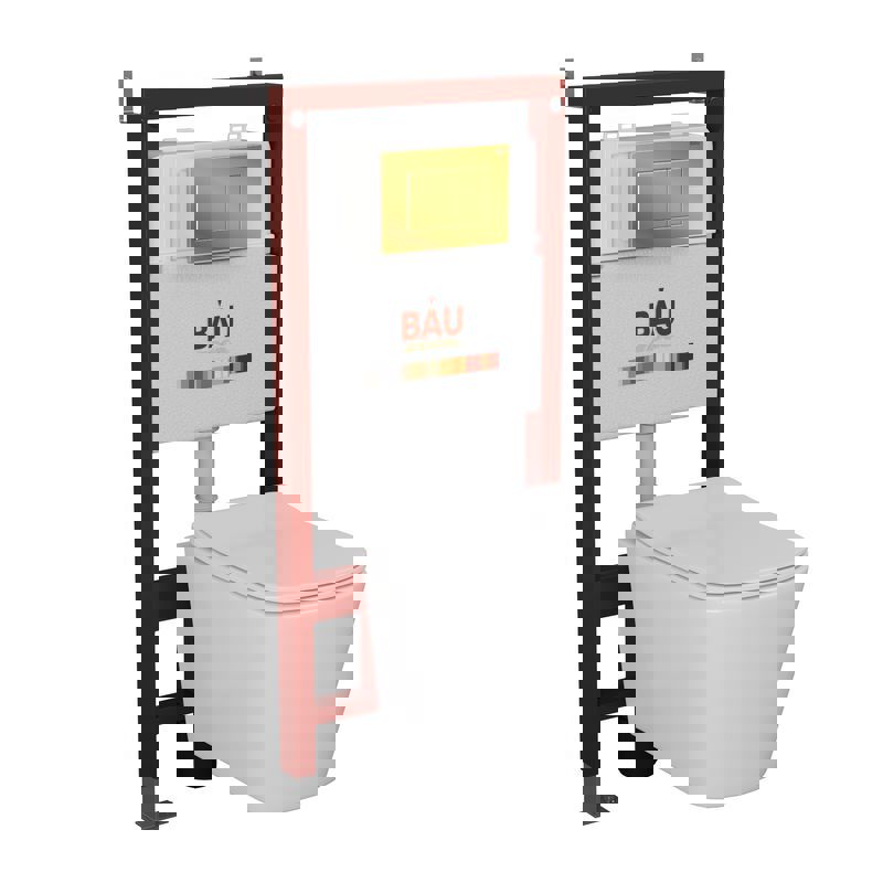 Изображение товара Комплект инсталляции с унитазом Bauedge Q111300-BS0002-Q00013 белый