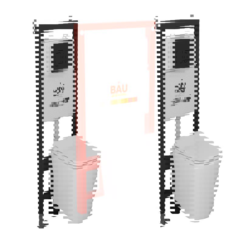 Изображение товара Комплект инсталляции с унитазом Bauedge Q111300-BS0002-Q00015 белый