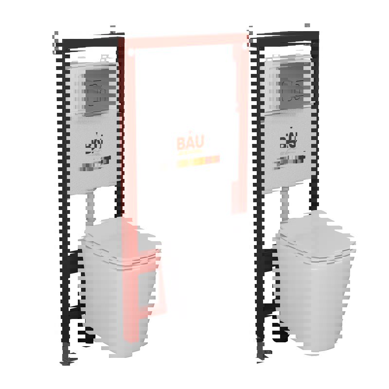 Изображение товара Комплект инсталляции с унитазом Bauedge Q111300-BS0002-Q00016 белый