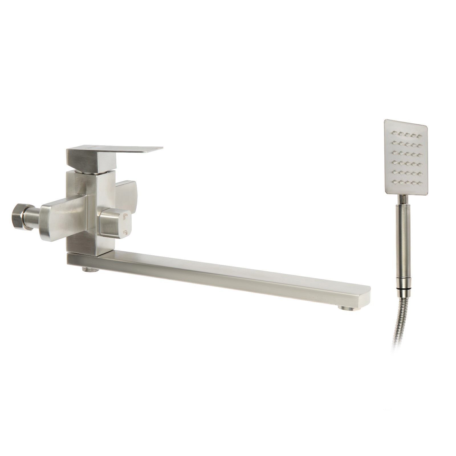 Изображение товара Смеситель для ванны Zein 9418109 однорычажный с душевой лейкой сатиновый хром