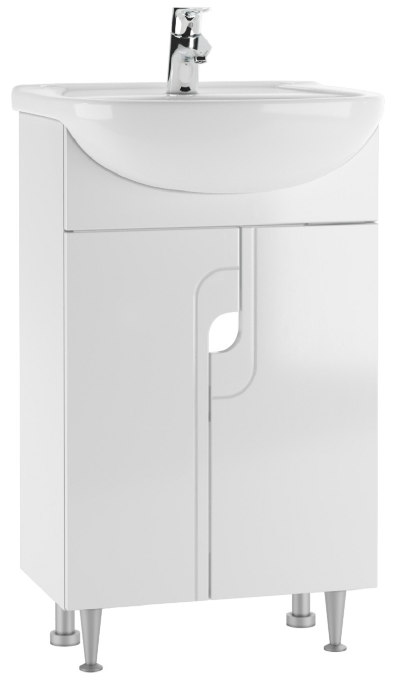 Изображение товара Тумба под раковину Айсберг Лилия DA2001T 48.60см цвет белый