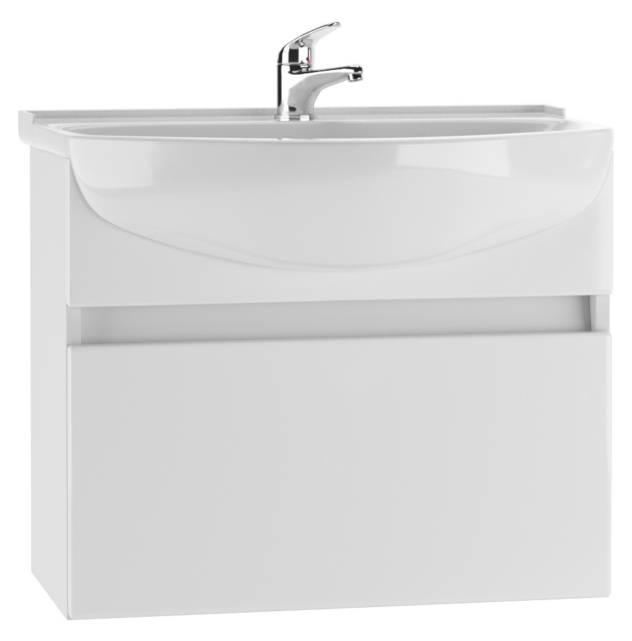 Изображение товара Тумба под раковину Айсберг Классик DA3007T Подвесная 59.2 см Белая