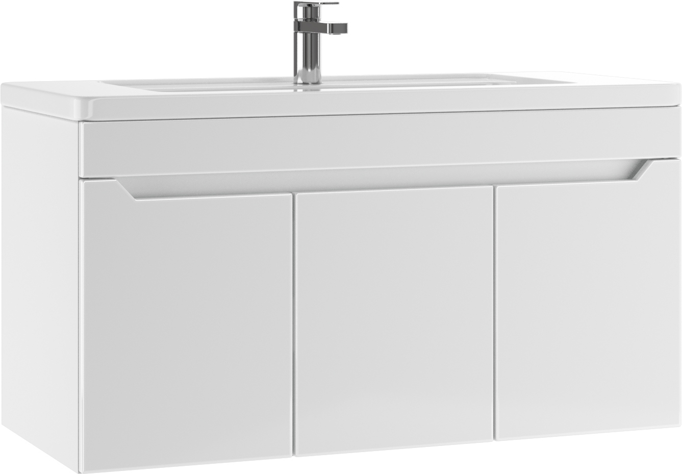 Изображение товара Тумба под раковину Айсберг Мечта DM2328T подвесная 96.90см цвет белый