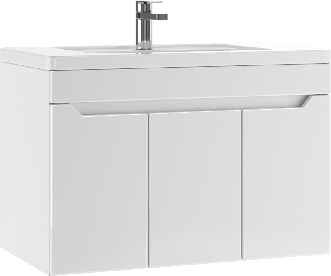 Изображение товара Тумба под раковину Айсберг Мечта DM2326T подвесная 76.80см цвет белый