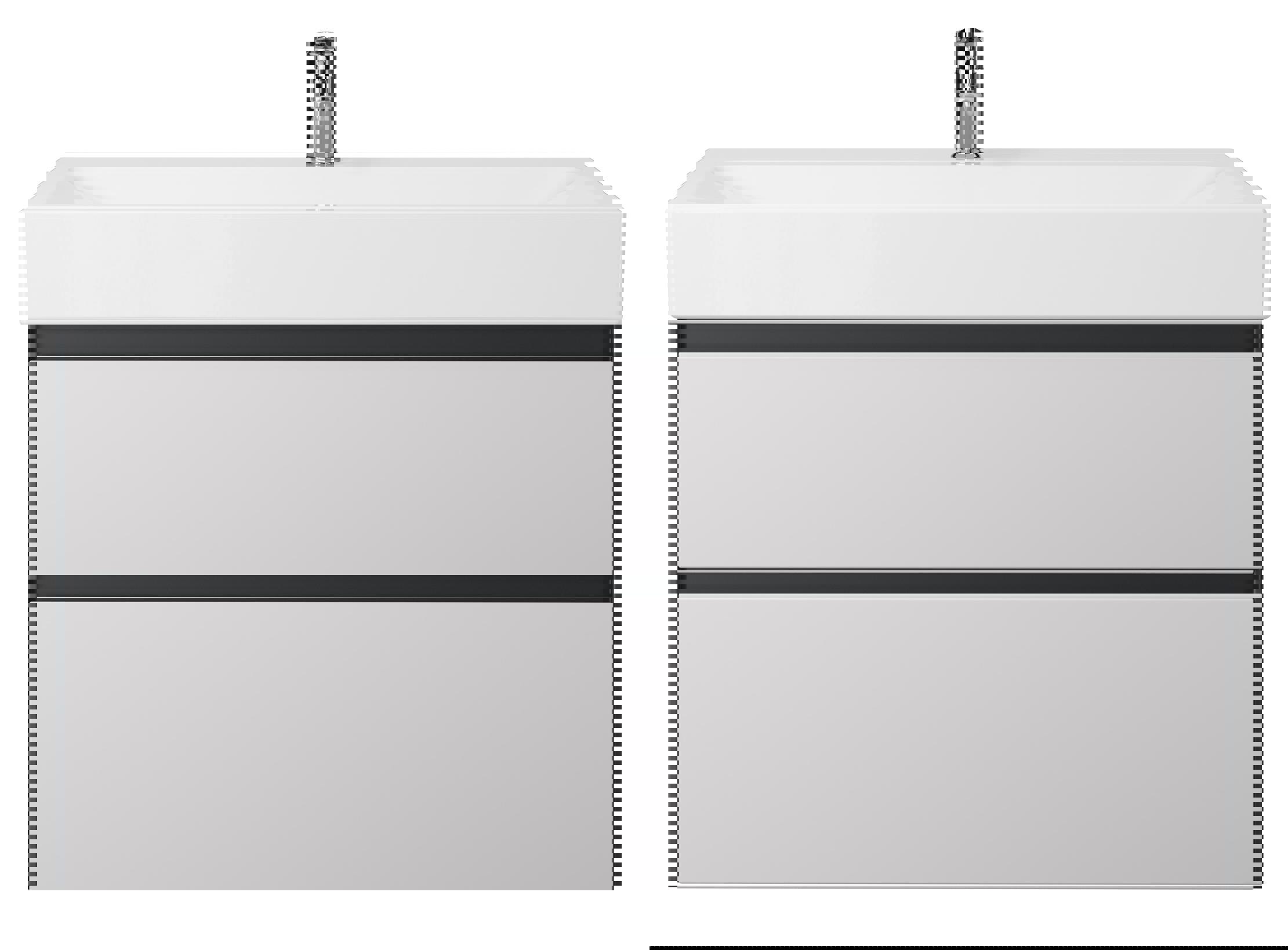 Изображение товара Тумба под раковину Trende Regen TRE14-1079G с раковиной 100 см черная