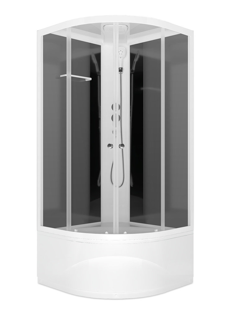 Изображение товара Душевая кабина Domani-Spa Delight Slim 110 high 100x100x218 высокий поддон прозрачное стекло
