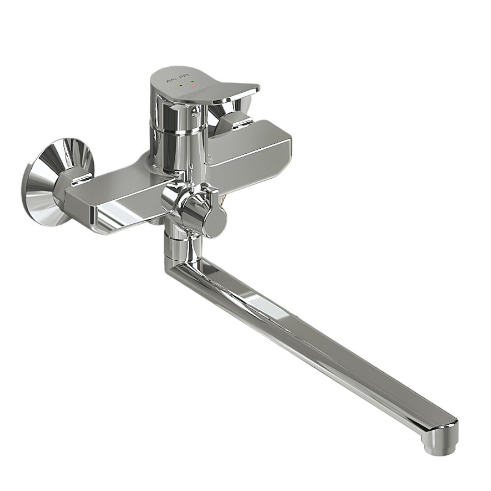Изображение товара Смеситель для ванны AM.PM F88A98000 однорычажный хром с длинным изливом